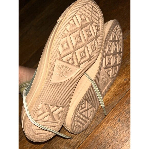 Size 7 - Beige Converse Chuck Taylor All Star High Translucent Emerald 2019 - Picture 6 of 6